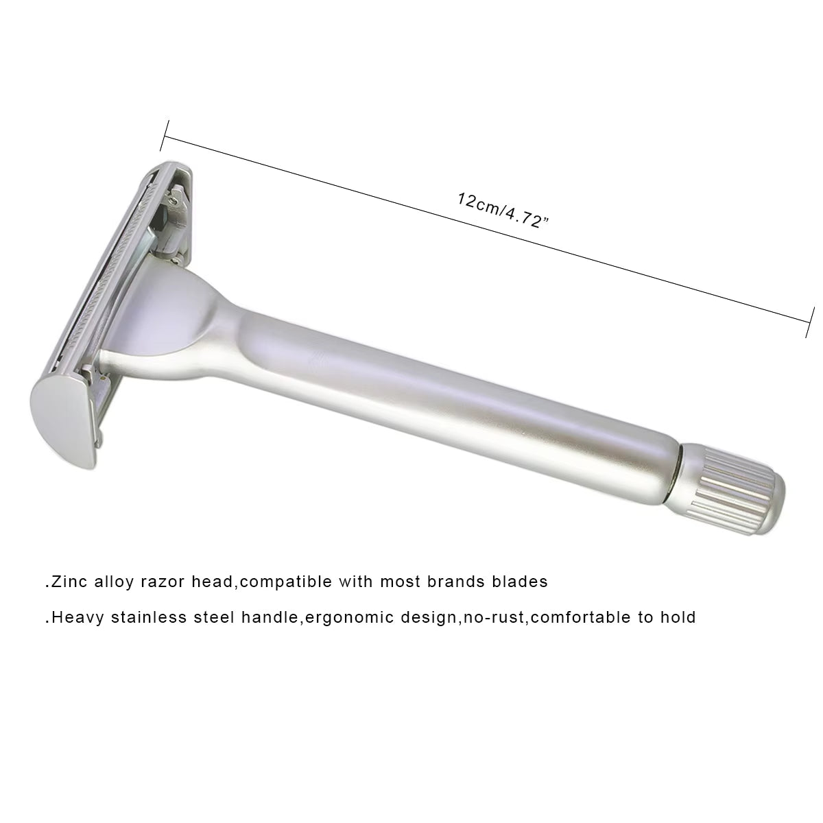 Butterfly Open Double Edge Safety Razor with 10 Original Blades Classic Hair Removal Shaver for Men