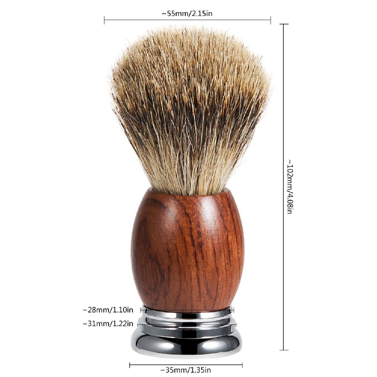 Safety Razor Shaving Kit for Men, Pure Badger Hair Shaving Brush