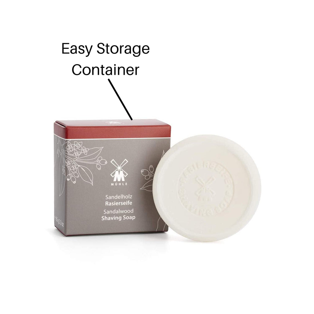 SHAVE CARE Shaving Soap - Sandalwood Luxury Shaving Soap for Men, Rich Lather, Lightly Scented,65G